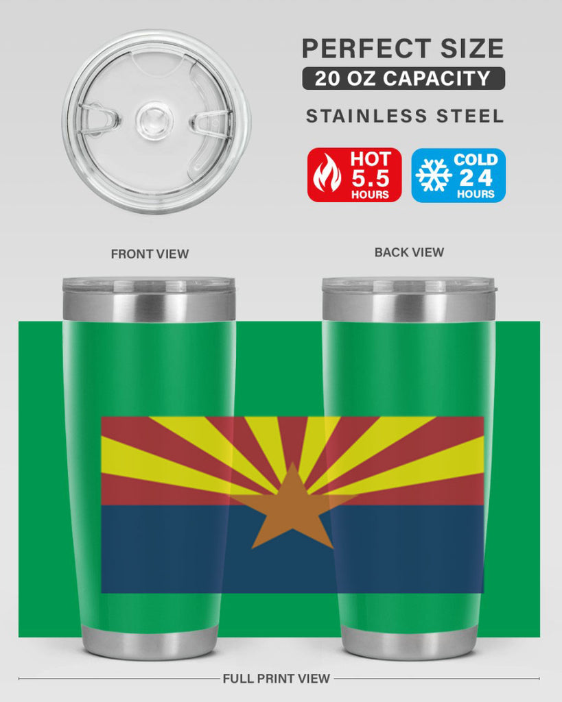 Arizona 49#- Us Flags- Tumbler