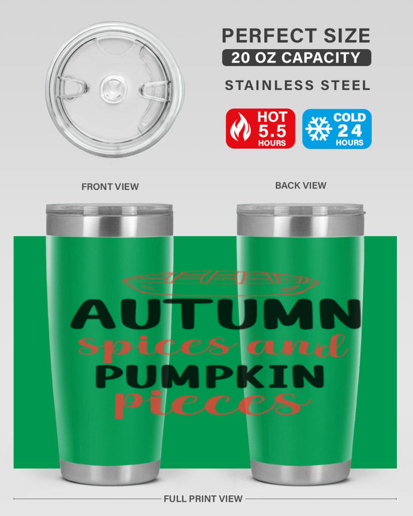 Autumn spices and pumpkin pieces 32#- fall- Tumbler