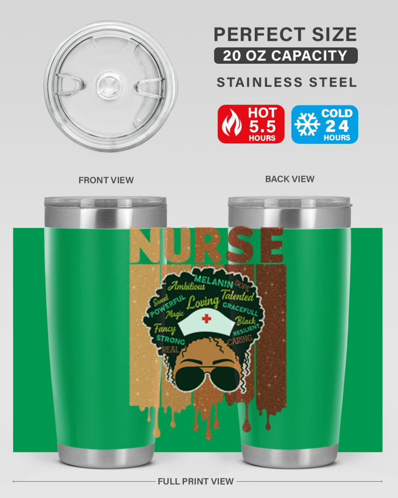 Black Nurse African Melanin Juneteenth 22#- Juneteenth- tumbler