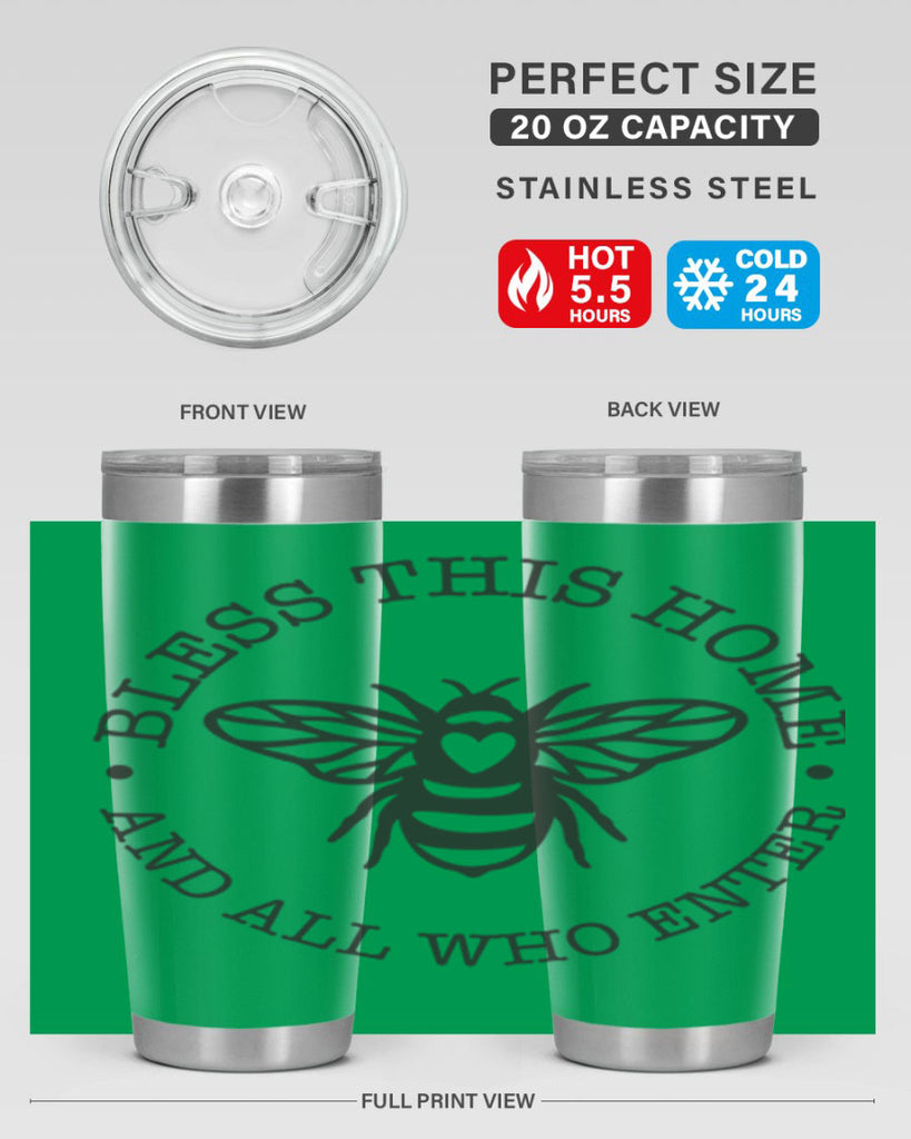 Bless this Home Bee59#- spring- Tumbler