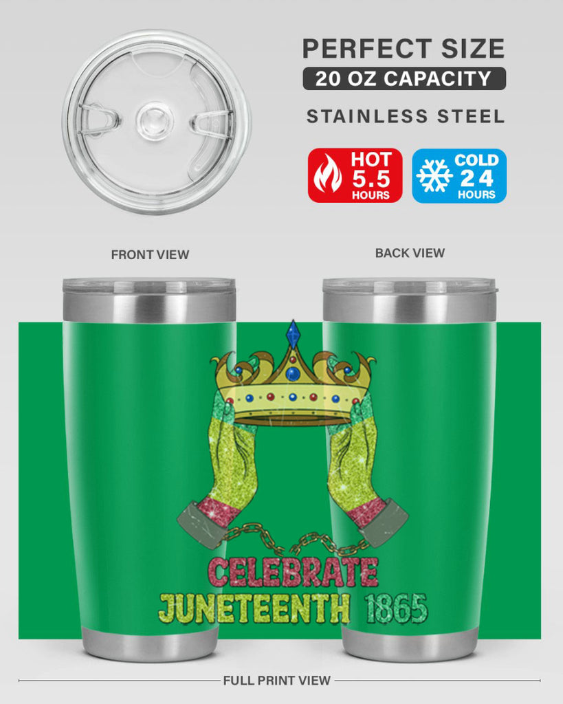 Celebrate Juneteenth 1865 Crown Designs 2#- Juneteenth- tumbler