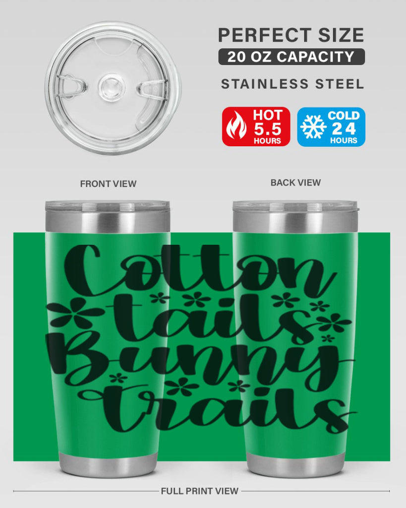 Cotton tails bunny trails  113#- spring- Tumbler