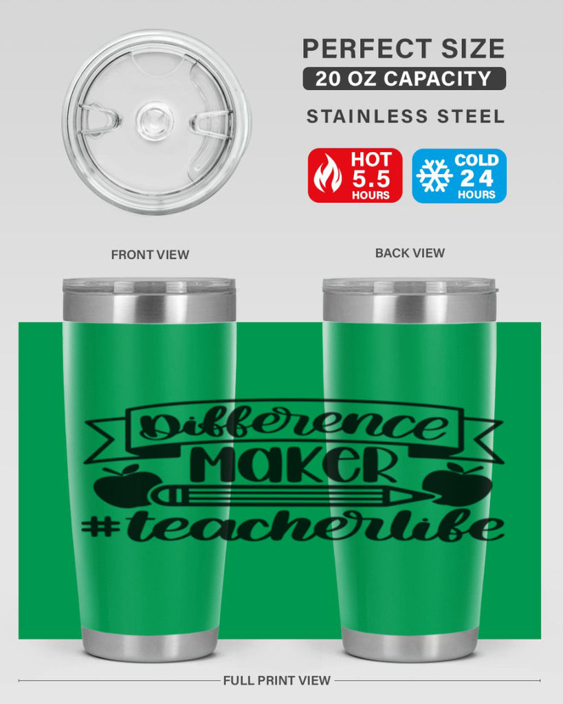Difference Maker Teacher Life Style 78#- teacher- tumbler
