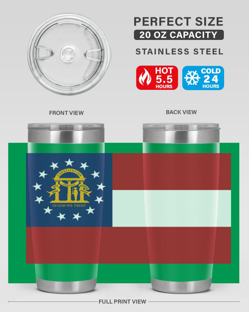Georgia 42#- Us Flags- Tumbler