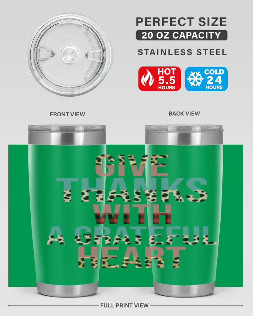 Give thanks with a grateful heart 195#- fall- Tumbler
