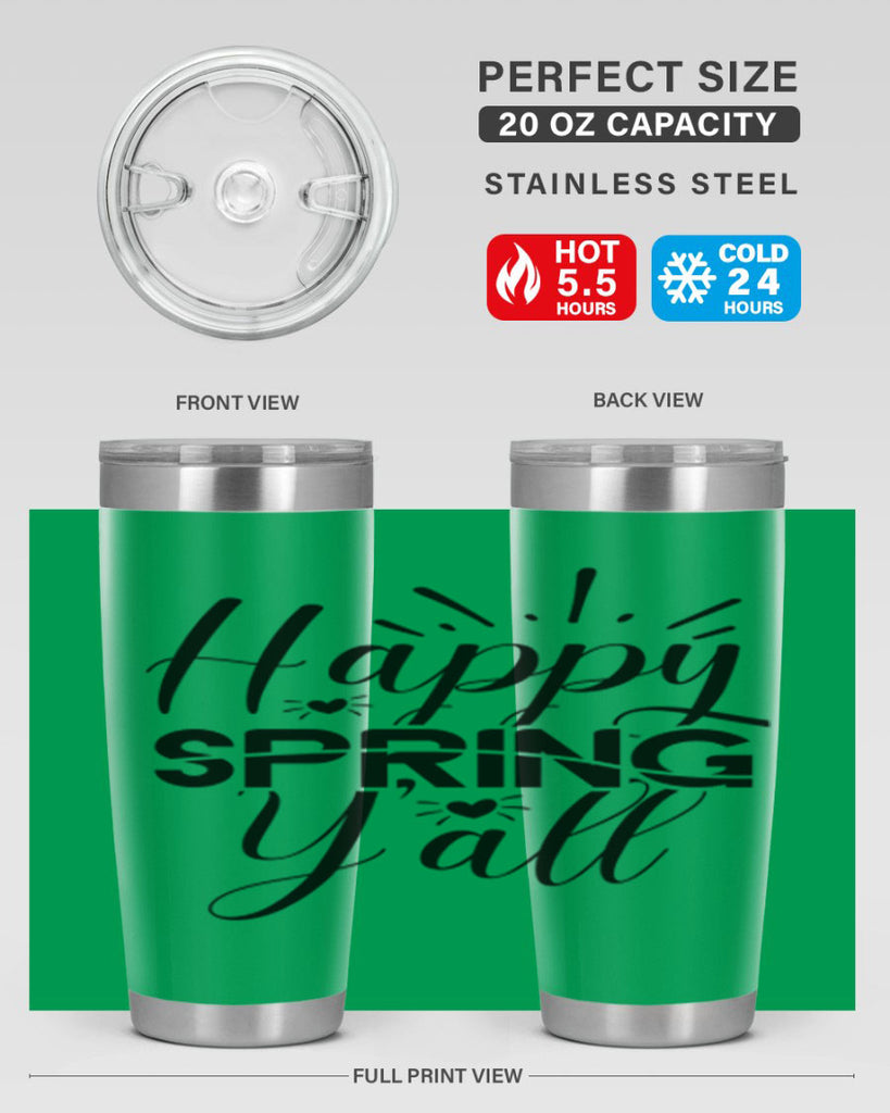 Happy Spring Y'all 165#- spring- Tumbler