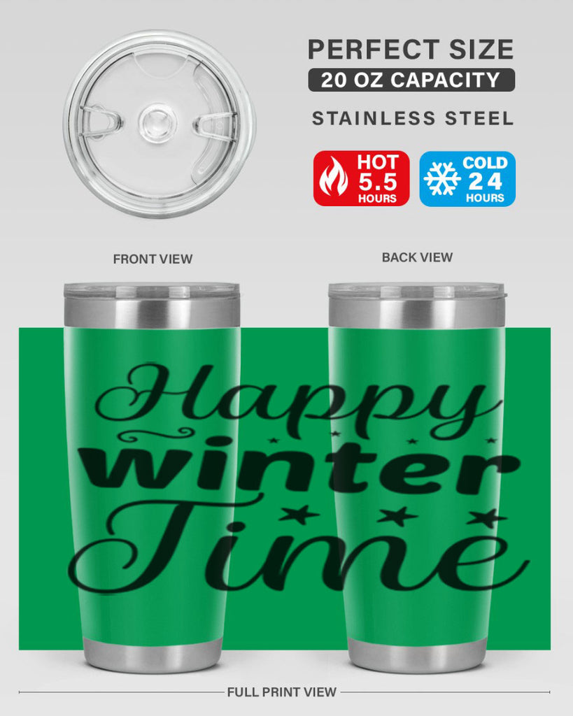 Happy Winter Time 133#- winter- Tumbler