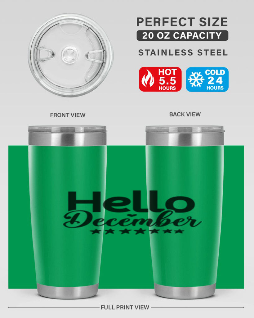 Hello December 156#- winter- Tumbler