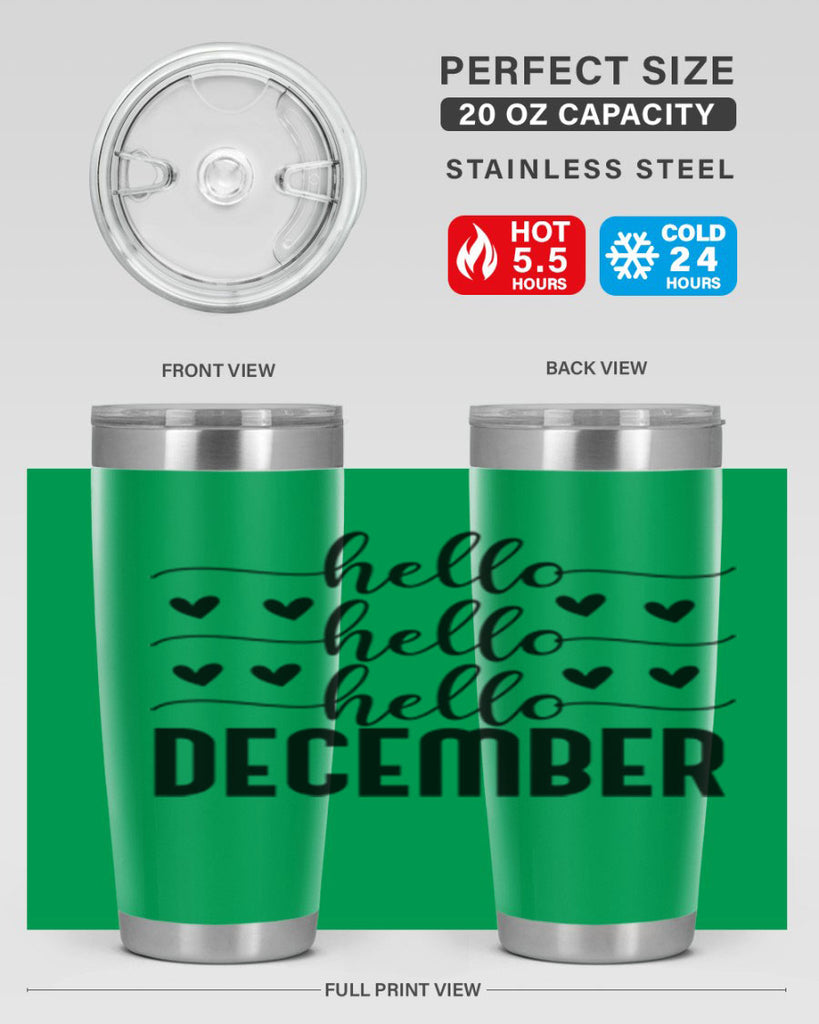 Hello December 157#- winter- Tumbler