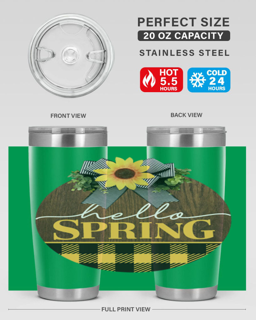 Hello Spring plaid Mockup 204#- spring- Tumbler
