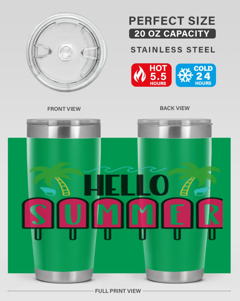Hello Summer Style 39#- summer- Tumbler