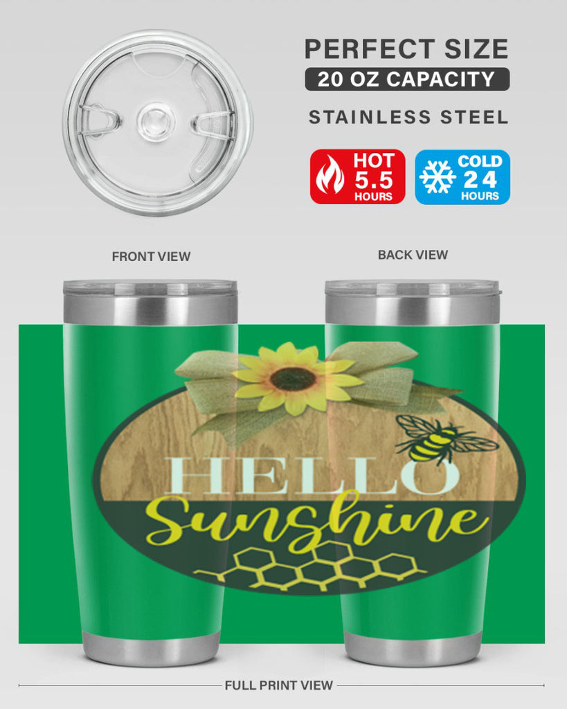 Hello Sunshine and bee Mockup215#- spring- Tumbler