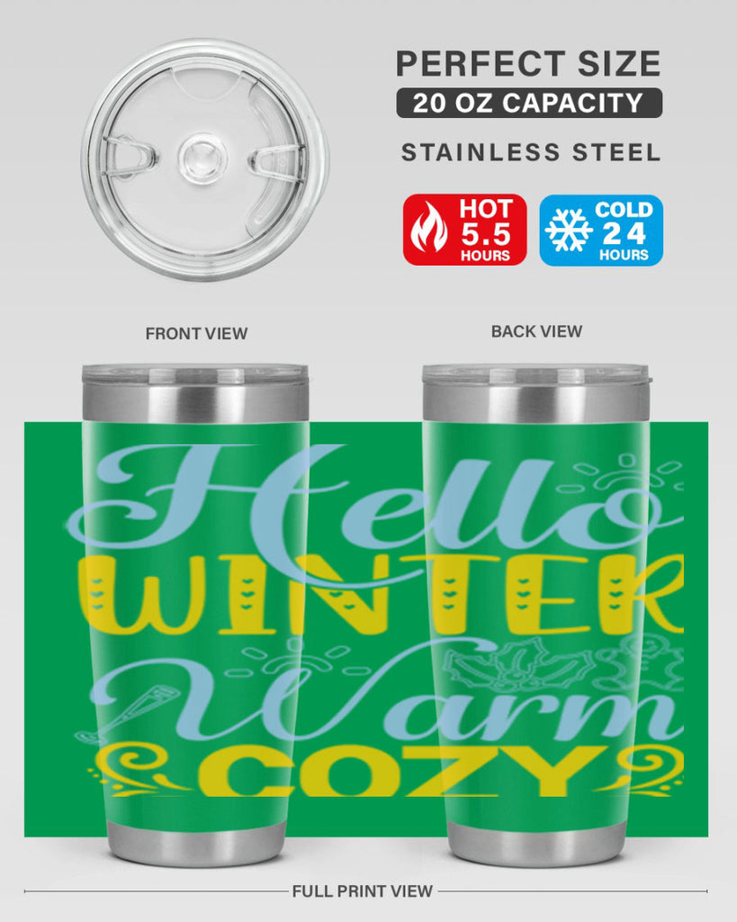 Hello winter warm cozy166#- winter- Tumbler