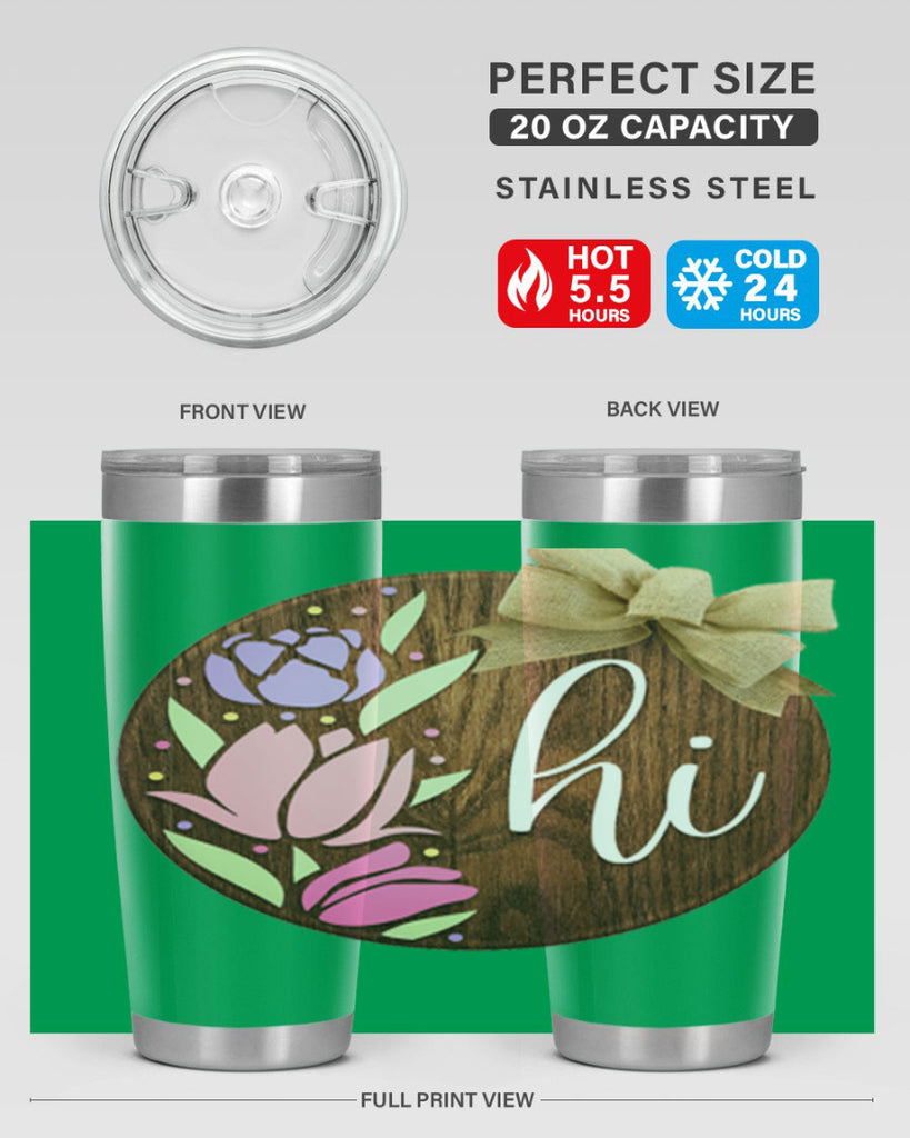 Hi pink flowers Mockup237#- spring- Tumbler