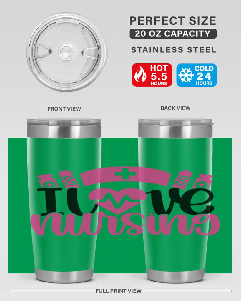 I Love Nursing Style Style 171#- nurse- tumbler