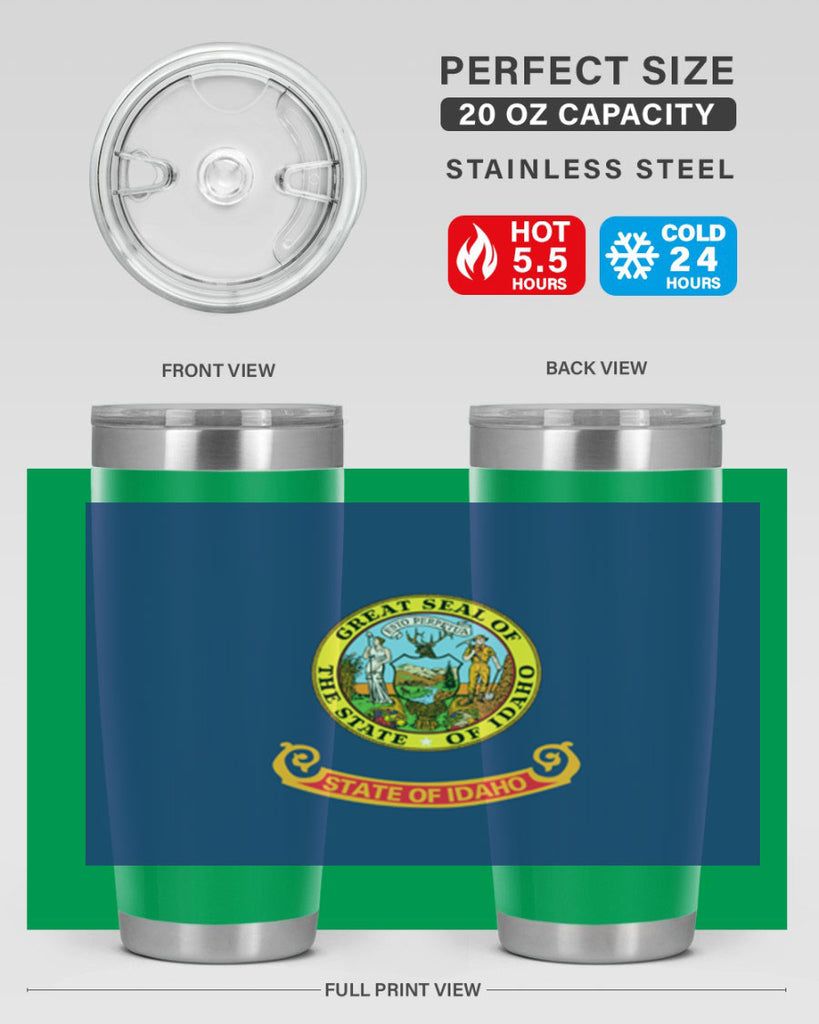 Idaho 40#- Us Flags- Tumbler