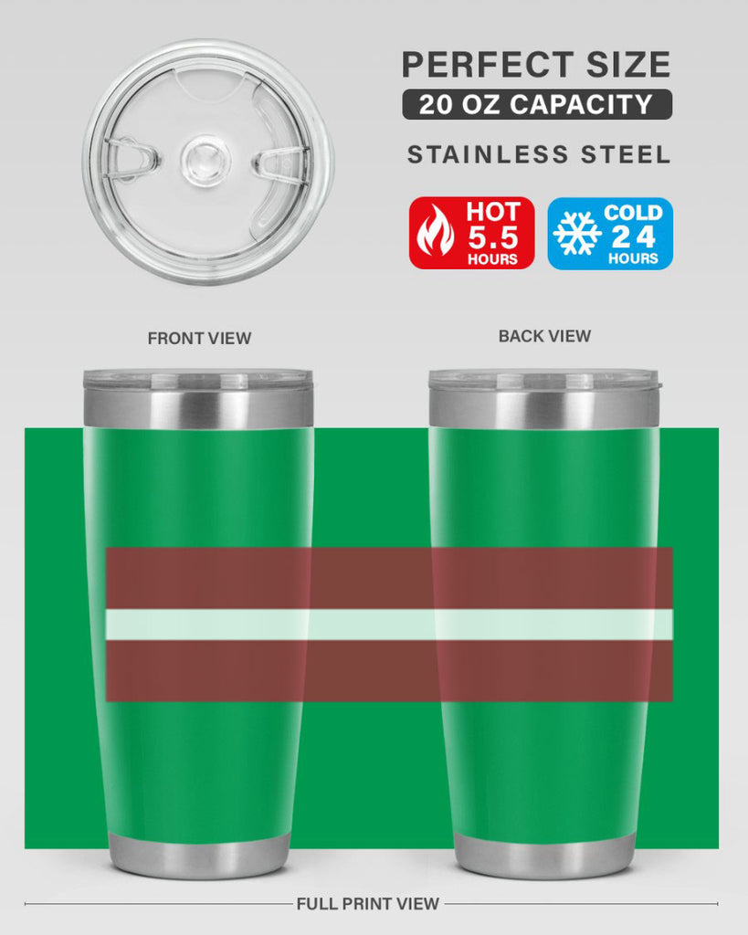 Latvia 104#- world flags- Tumbler