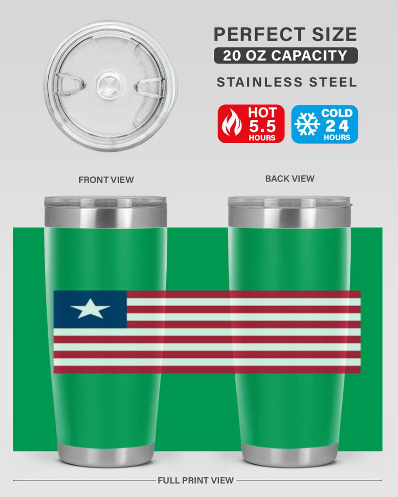 Liberia 101#- world flags- Tumbler