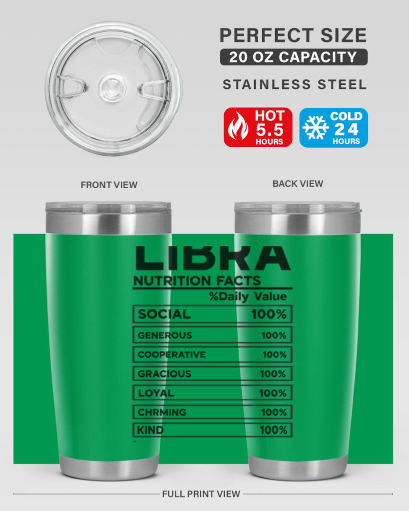 Libra Nutrition Facts 318#- zodiac- Tumbler