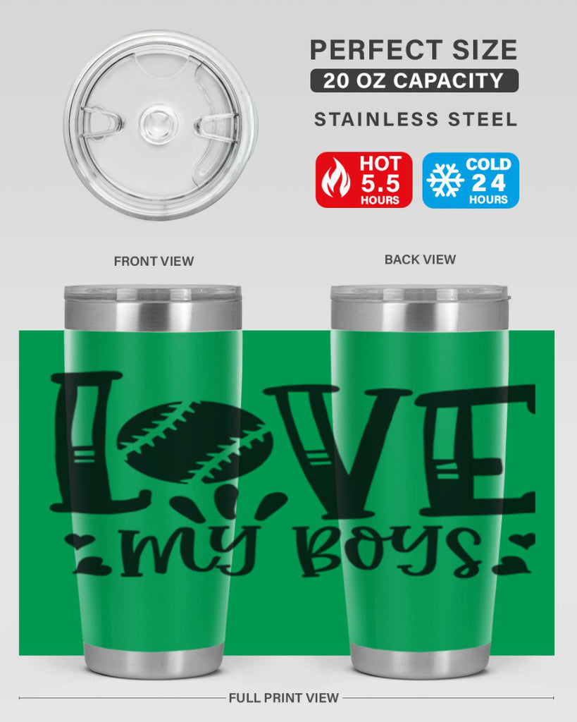 Love My Boys 2053#- baseball- Tumbler
