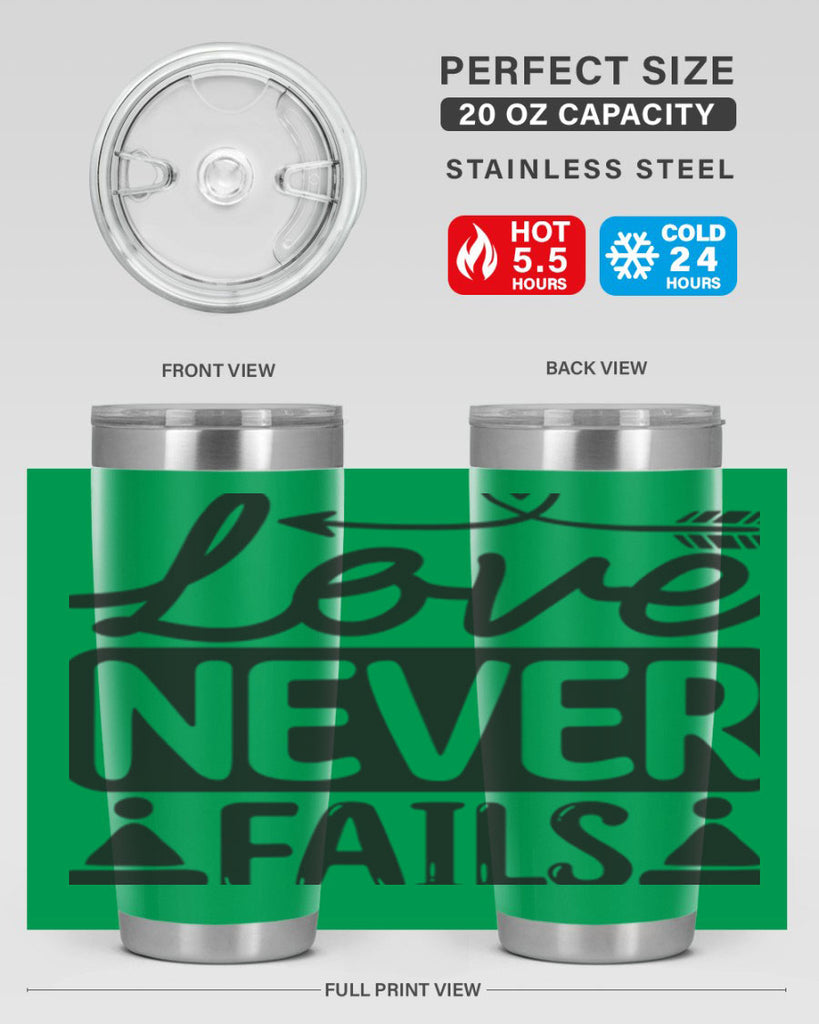 Love never fails 317#- winter- Tumbler