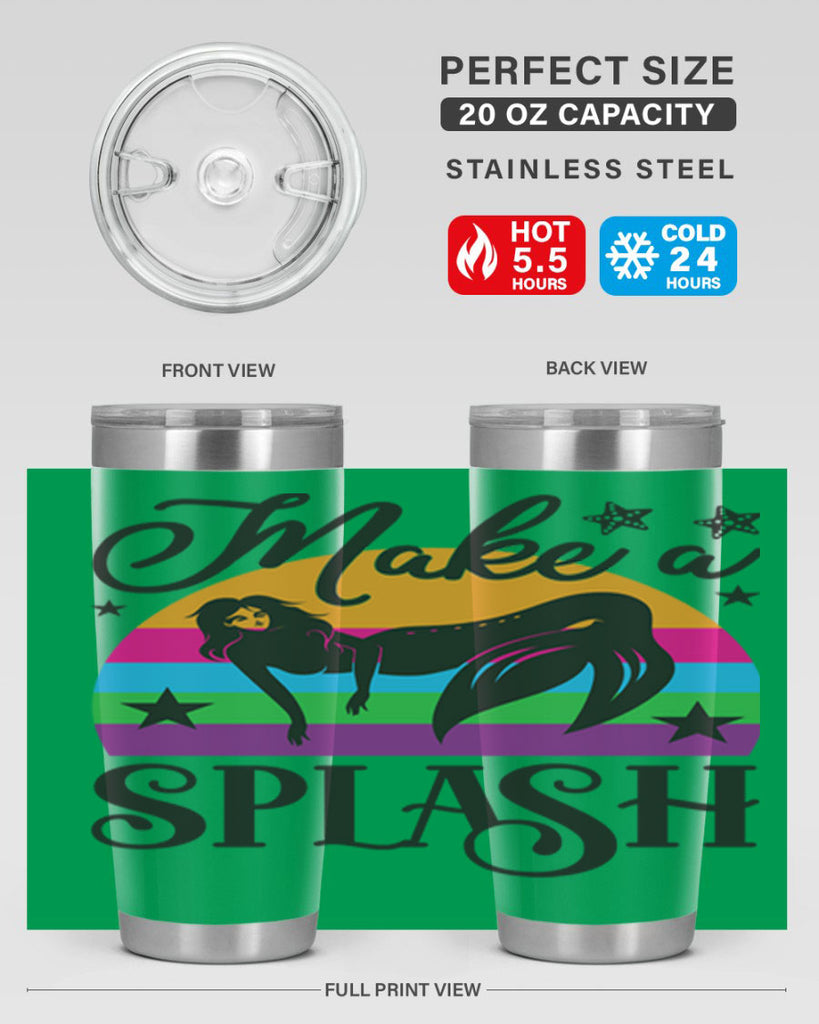 Make a splash 313#- mermaid- Tumbler