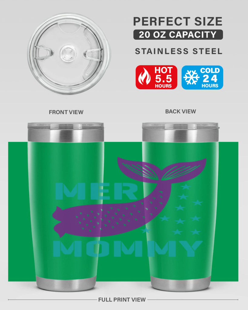 Mer Mommy 342#- mermaid- Tumbler