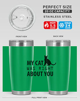 My Cat Was Right Style 72#- cat- Tumbler