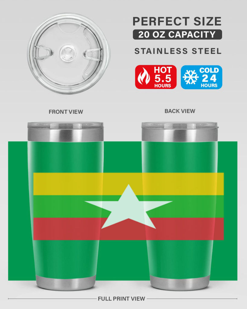 Myanmar 79#- world flags- Tumbler