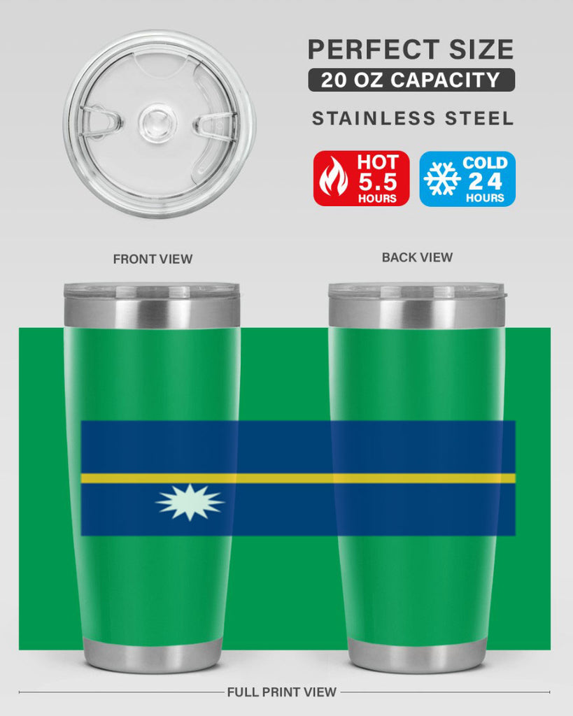 Nauru 77#- world flags- Tumbler