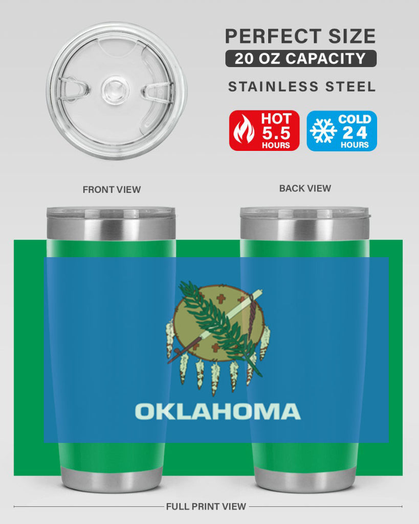 Oklahoma 16#- Us Flags- Tumbler