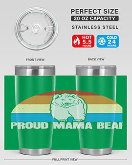 Proud mama bear 26#- Bears- Tumbler