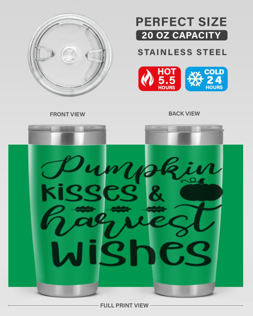 Pumpkin Kisses Harvest Wishes 525#- fall- Tumbler
