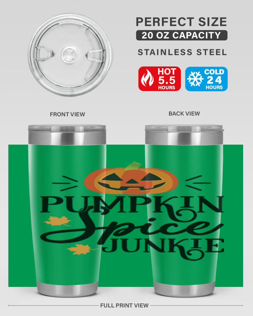 Pumpkinspicejunkie 568#- fall- Tumbler
