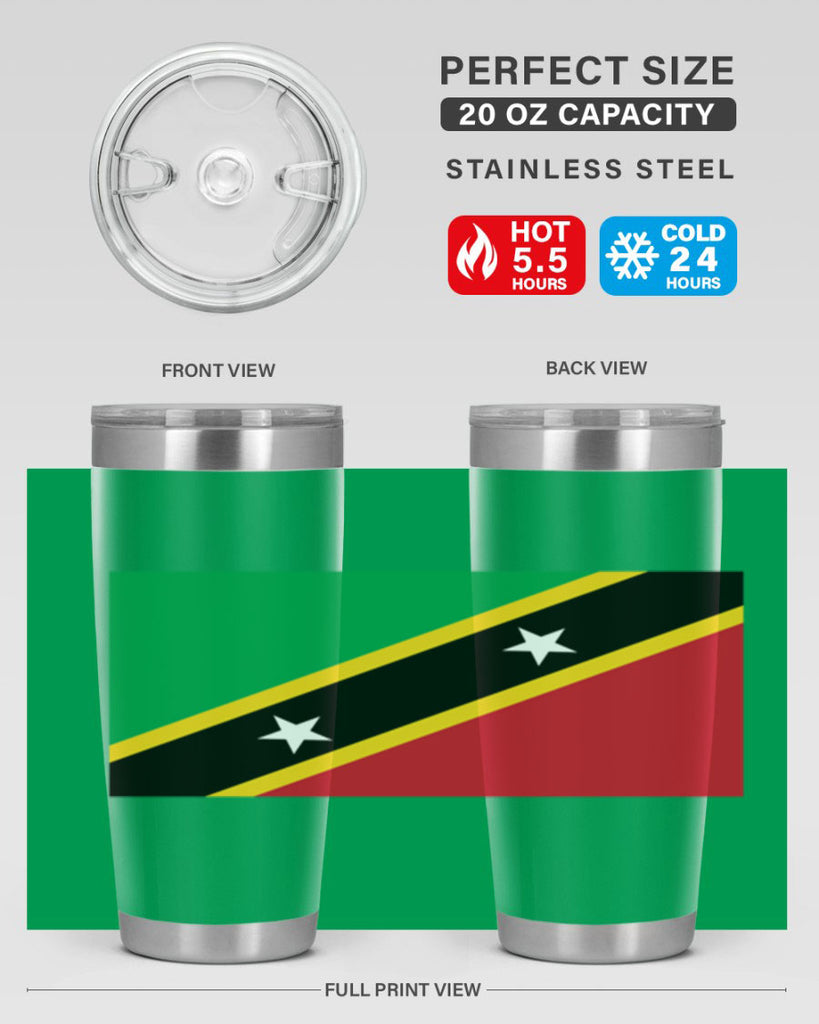 Saint Kitts and Nevis 52#- world flags- Tumbler