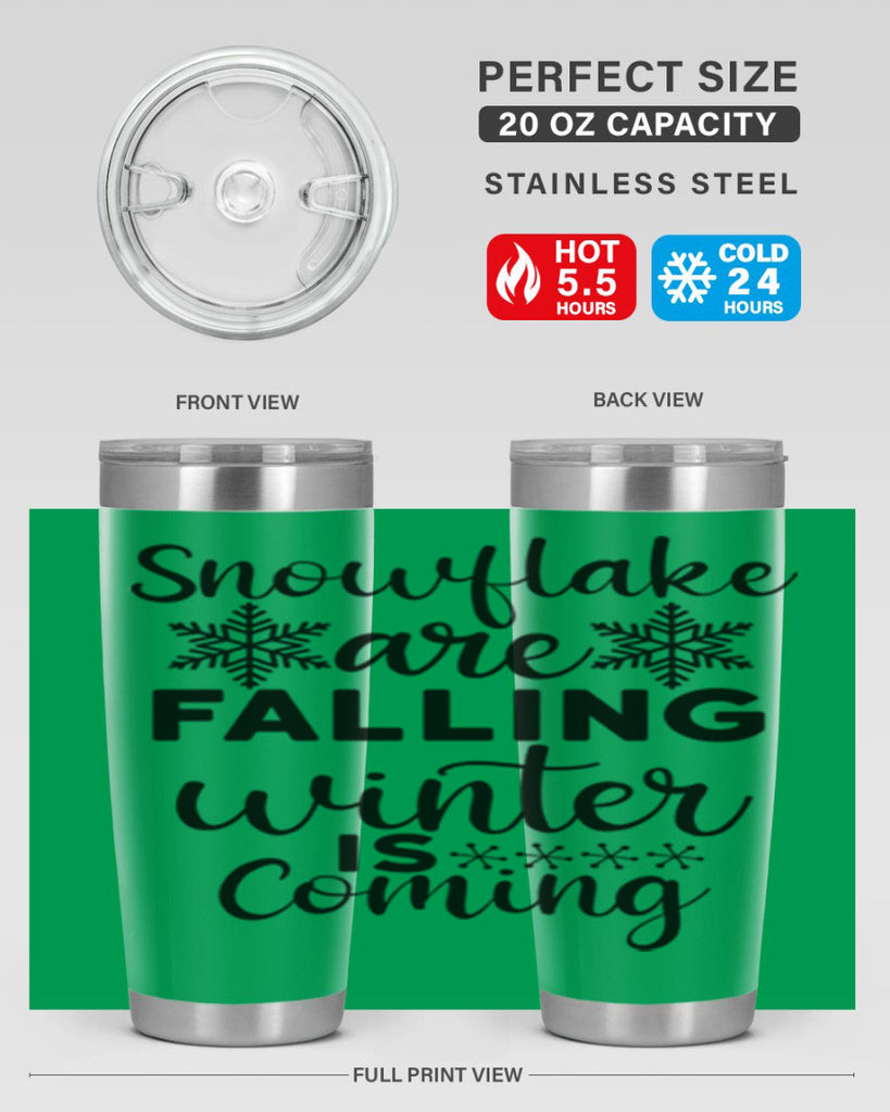 Snowflake Are Falling Winter Is 375#- winter- Tumbler