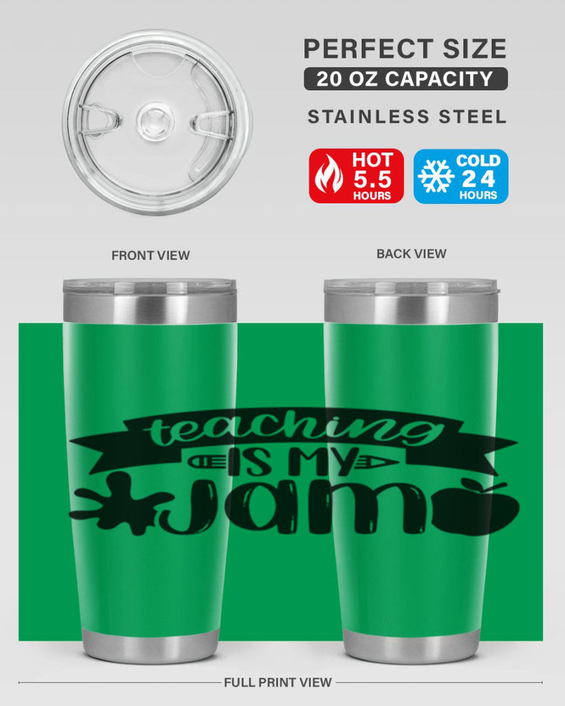 Teaching Is My Jam Style 40#- teacher- tumbler