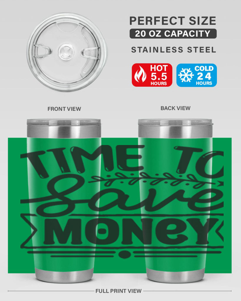 Time to save money 414#- winter- Tumbler