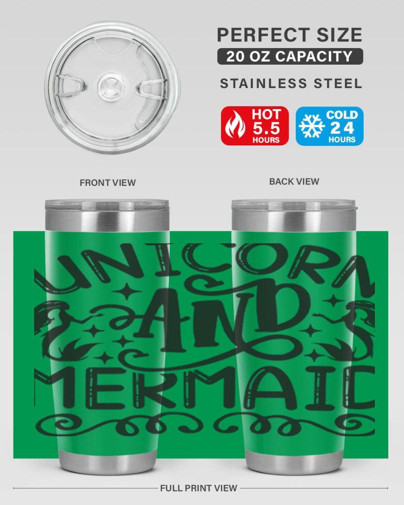Unicorn and mermaid 660#- mermaid- Tumbler