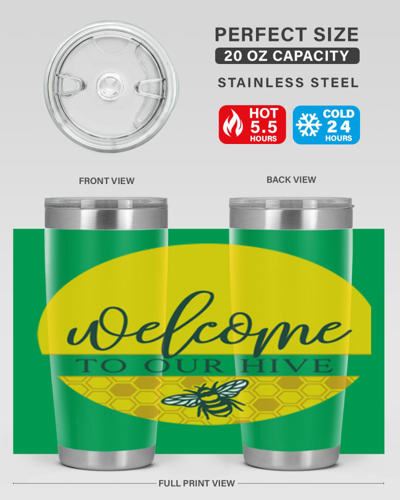 Welcome to our Hive complete yellow590#- spring- Tumbler