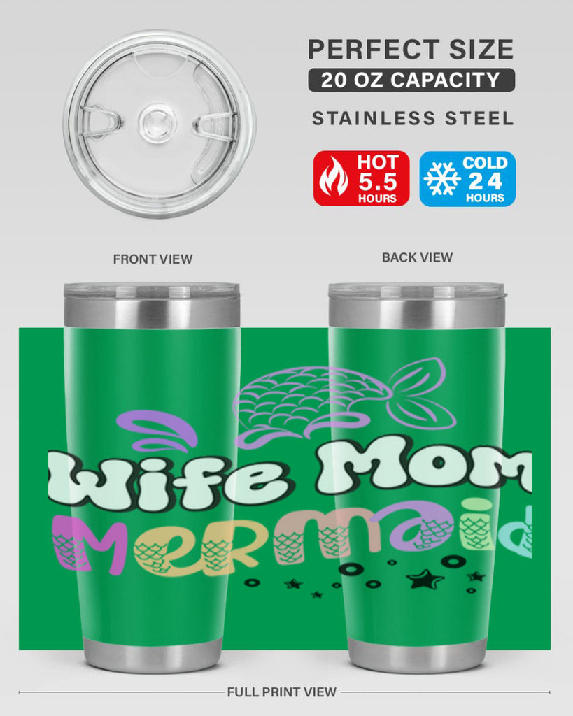 Wife Mom Mermaid 676#- mermaid- Tumbler