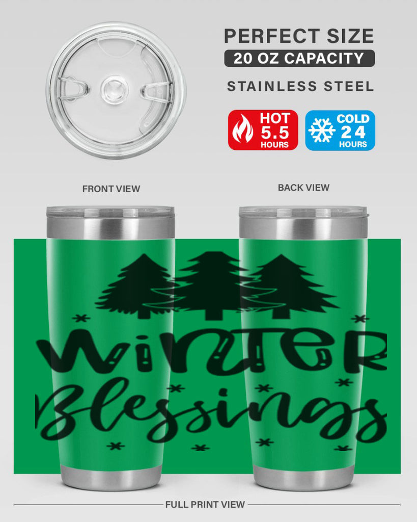 Winter Blessings 489#- winter- Tumbler