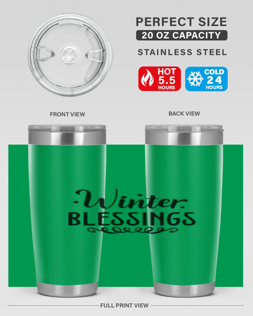 Winter Blessings 490#- winter- Tumbler