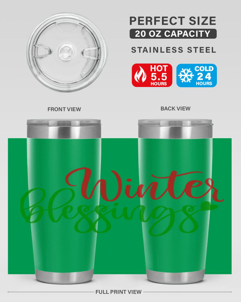 Winter Blessings 492#- winter- Tumbler