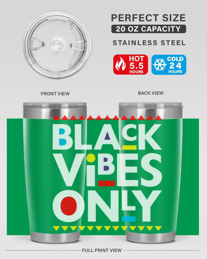 black vibes only 217#- black words phrases- Cotton Tank