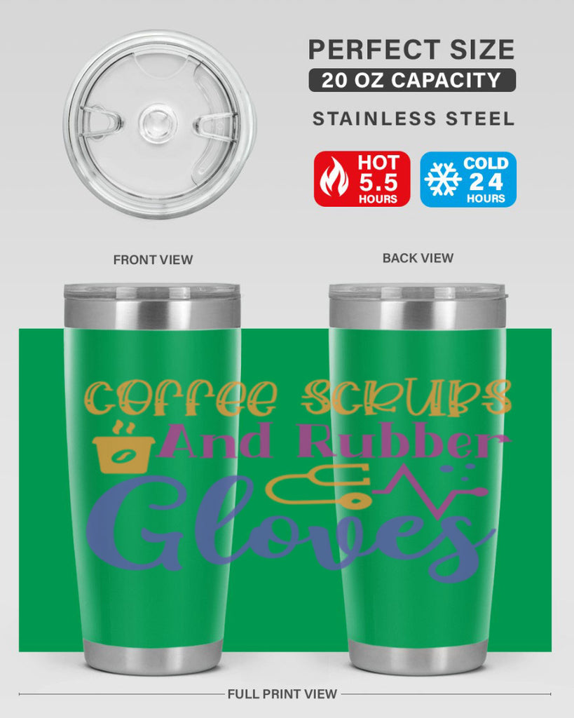 coffee scrubs and rubber gloves Style 392#- nurse- tumbler