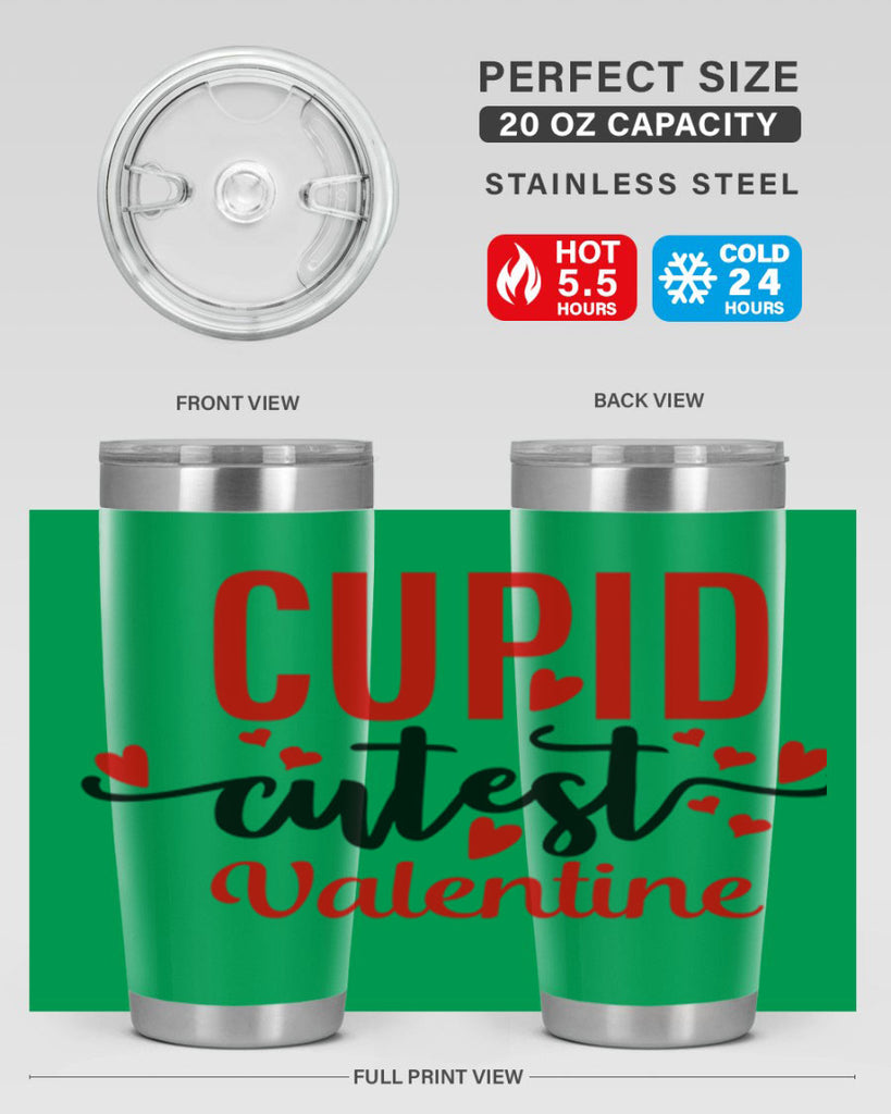 cupid cutest valentine 72#- valentines day- Tumbler