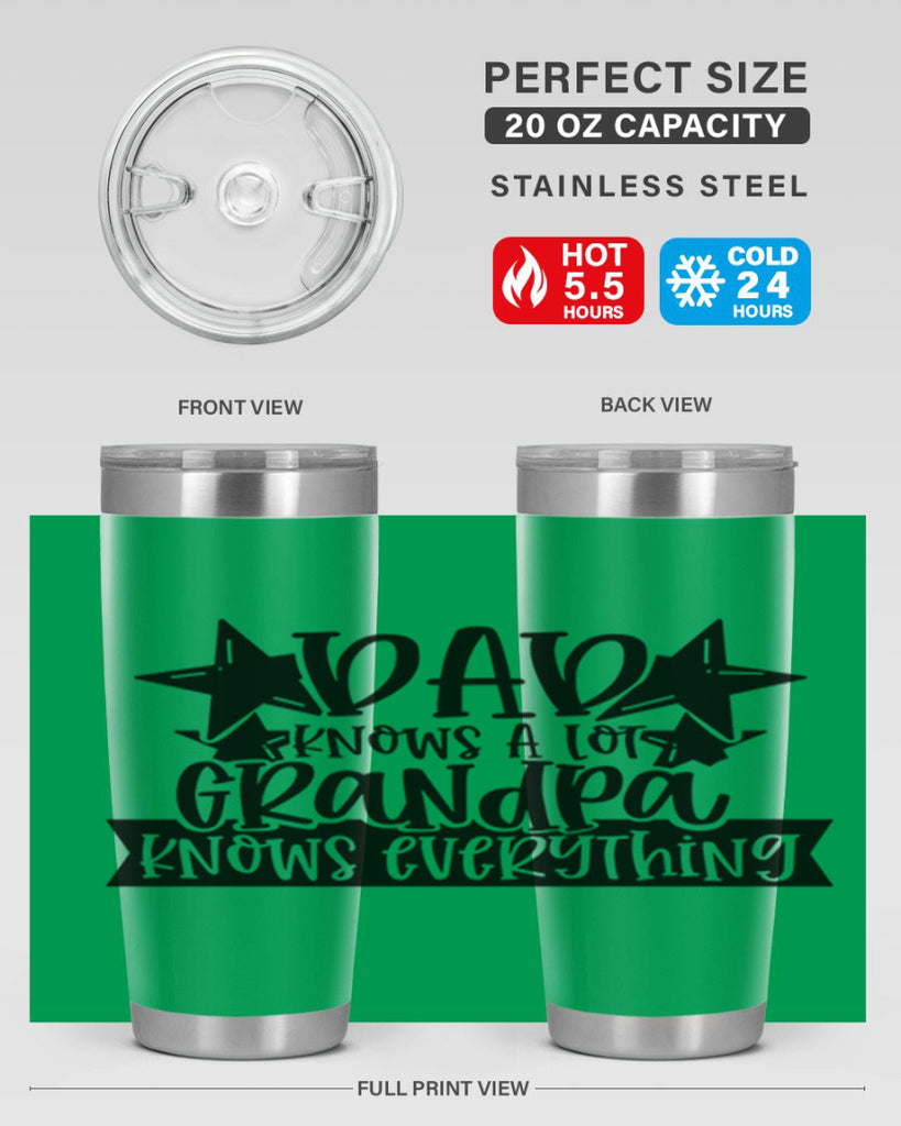 dad knows a lot grandpa knows everything 65#- fathers day- Tumbler