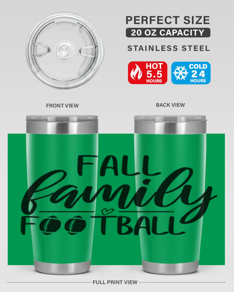 fall family football 100#- fall- Tumbler