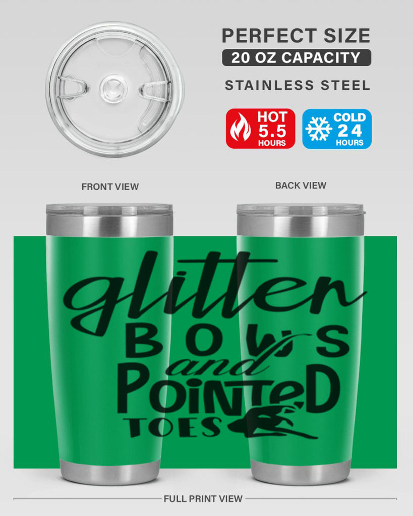 glitter bows and pointed toes 42#- ballet- Tumbler